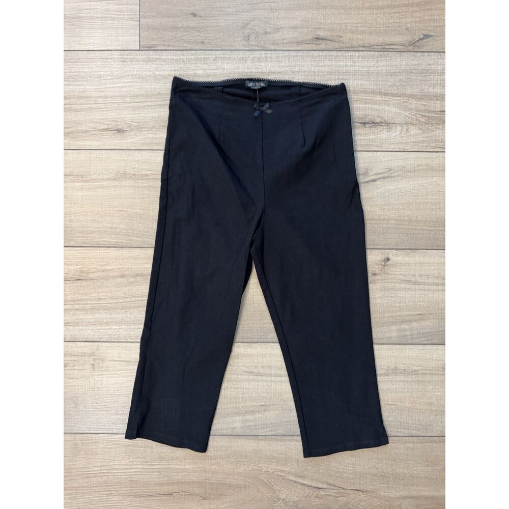 Wild Fable Women's High Rise Capri Twill Pants Black S Small Y2K 90s NWT Stretch - Picture 3 of 4